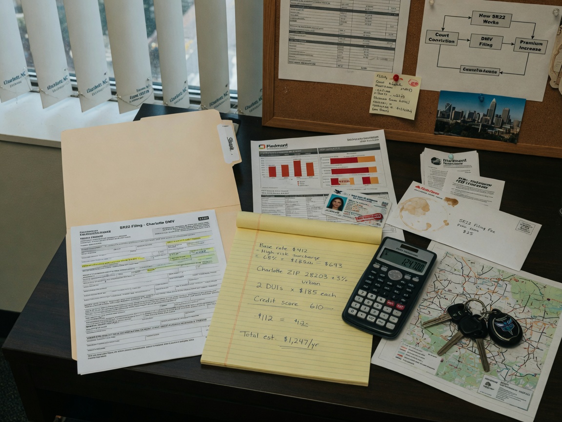 How SR22 Insurance Costs Are Calculated For Charlotte Drivers